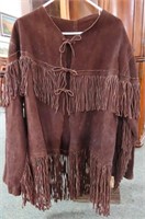 CRAFT MADE LEATHER SHIRT W/FRINGE