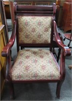 AMERICAN EMPIRE STYLE MAHOGANY ARM CHAIR