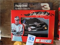 Dale Earnhardt playing cards two decks in a