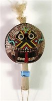 NATIVE AMERICAN STYLE PAINTED GOURD RATTLE