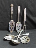 ASSORTED SILVER PLATE SERVING PIECES
