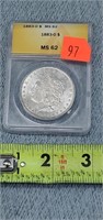 1883-O Graded Morgan Silver Dollar