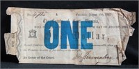 1865 SCOTT COUNTY, VA ONE DOLLAR NOTE