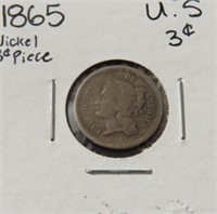 1865 3 CENT NICKLE