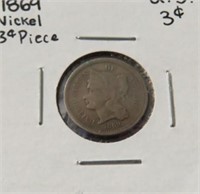 1869 3 CENT NICKLE