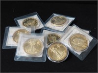 8 COPIES OF AMERICAN GOLD COINS