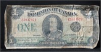 1923 DOMINION OF CANADA ONE DOLLAR NOTE