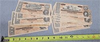 COPIES 9- $10 & 13- $20 Confederate Bills