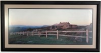 MOUNTAIN SCAPE WITH CABIN - PRINT - FRAMED