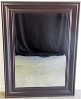 MAHOGANY WALL MIRROR WITH BELEVED GLASS