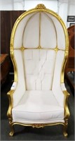 FRENCH BALLOON THRONE CHAIR - LEATHER