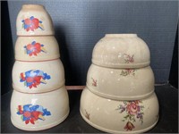 2 Sets of vintage nesting bowls