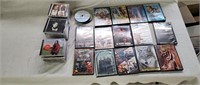 Assortment of DVDS and CDS