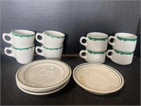 Vintage Buffalo China cups and plates