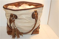 Two Toned Purse With Tassell