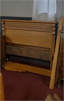 WOODEN BED FRAME AND HEADBOARD (QUEEN)
