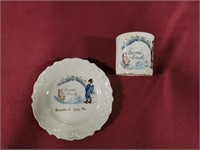 GERMANY STAMPED PLATE AND CUP