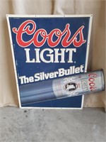 Coors Light The silver bullet metal sign 23x24