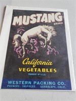 Vintage Vegetable label