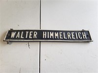 Walter Himmelreich sign double sided