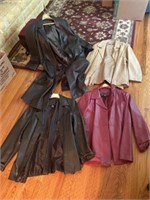 Leather coats x large