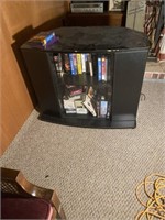 TV stand and VCR tapes