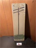 Hand painted telephone pole board