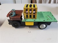 Vintage Farm Truck Toy with Chickens