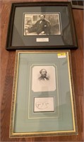 2 AUTOGRAPHS OF CYRUS FIELDS AND PT BARNUM