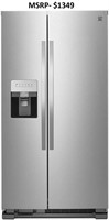 Kenmore 36" Side-by-Side Refrigerator 25 Cubic Ft.
