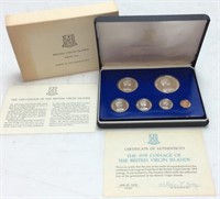 1978 BRITISH VIRGIN ISALNDS PROOF SET, 6 COINS,