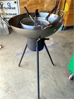Outdoor wok, Fryer set up