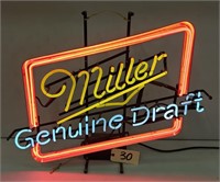 Miller Genuine Draft Neon Beer Sign Works