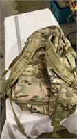 Camouflage  backpack and clothes bag