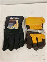 Leather gloves. 1 winter 1 work. Unused
