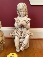 Ceramic Boy and Girl Statues