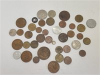 Mixed vintage coins, World Coin collection