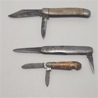 Three (3) Vintage Hammer Brand Pocket Knives