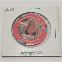 Las Vegas Hooters $5 Casino Chip - 2006