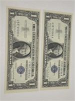 1957 Silver Certificate, in Sequence
