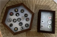 Buttons with needlepoint
