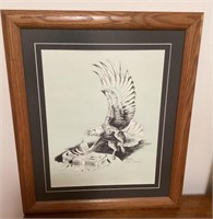 Charles Schwartz signed eagle print