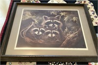 Jerri Speer Signed numbered raccoon print