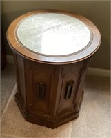 Small marble top end table