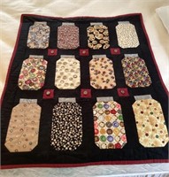 Jar and button wall hanging tapestry
