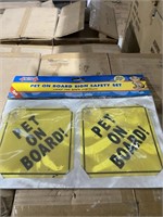 576 x 2 Pet on Board Signs, 144 Dog Safety Vests
