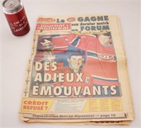 Journal de Montréal 1996, dernier match au forum