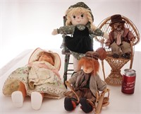 4 poupées de collection