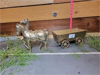 Brass horses and wagon