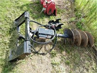 18" auger - hyd. Drive w/ quick attach plate